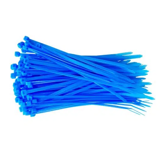 Neon Blå Strips (Kabelbindere) - 200 x 4,8 mm (100 stk)