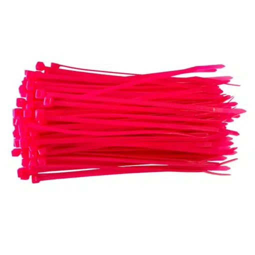 Neon Pink Strips (Kabelbindere) - 300 x 4,8 mm (100 stk)