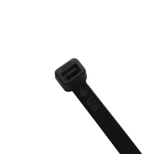Sorte Genbrugsplast strips (Kabelbindere) - 370 x 7,6 mm (100 stk) - Billede 2